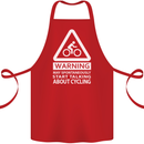 May Start Talking About Cycling Cyclist Cotton Apron 100% Organic Red