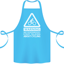 May Start Talking About Cycling Cyclist Cotton Apron 100% Organic Turquoise