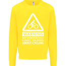 May Start Talking About Cycling Cyclist Kids Sweatshirt Jumper Yellow