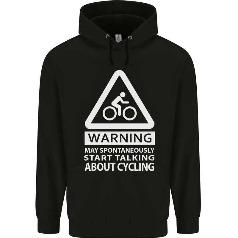May Start Talking About Cycling Cyclist Mens 80% Cotton Hoodie Black