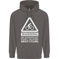 May Start Talking About Cycling Cyclist Mens 80% Cotton Hoodie Charcoal