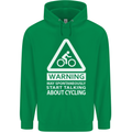 May Start Talking About Cycling Cyclist Mens 80% Cotton Hoodie Irish Green