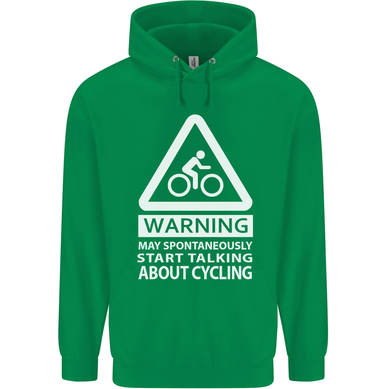 May Start Talking About Cycling Cyclist Mens 80% Cotton Hoodie Irish Green