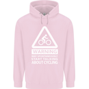 May Start Talking About Cycling Cyclist Mens 80% Cotton Hoodie Light Pink