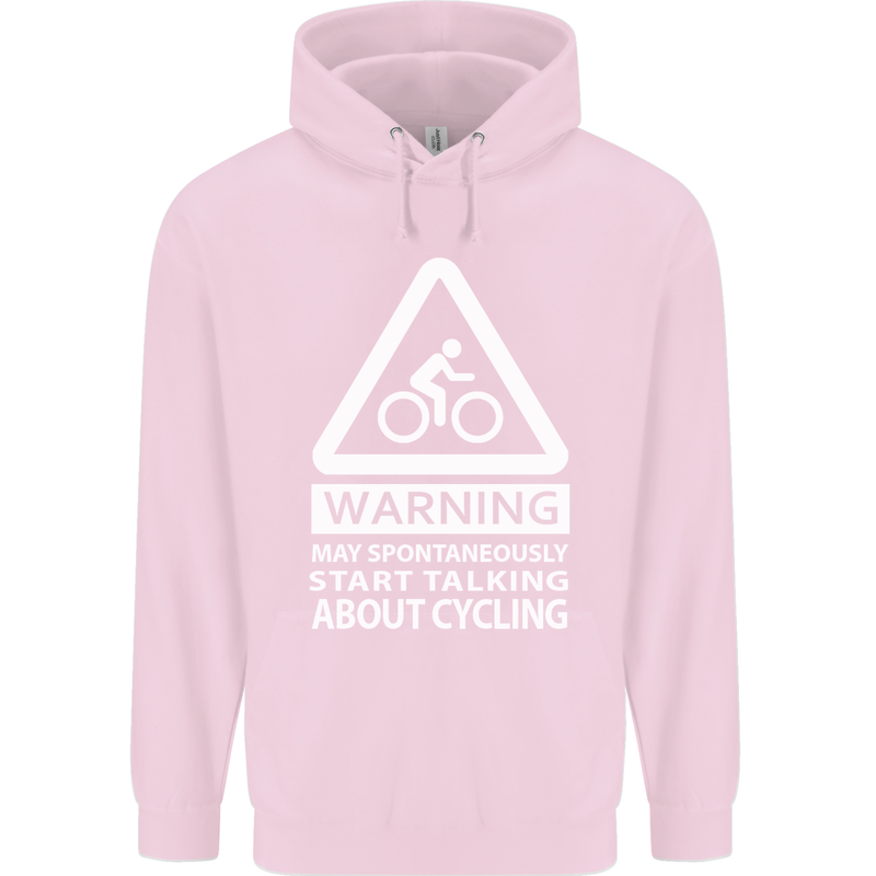 May Start Talking About Cycling Cyclist Mens 80% Cotton Hoodie Light Pink