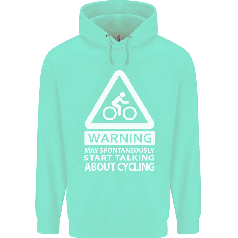 May Start Talking About Cycling Cyclist Mens 80% Cotton Hoodie Peppermint
