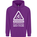 May Start Talking About Cycling Cyclist Mens 80% Cotton Hoodie Purple