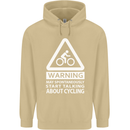 May Start Talking About Cycling Cyclist Mens 80% Cotton Hoodie Sand
