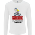 May Start Talking About Cycling Cyclist Mens Long Sleeve T-Shirt White