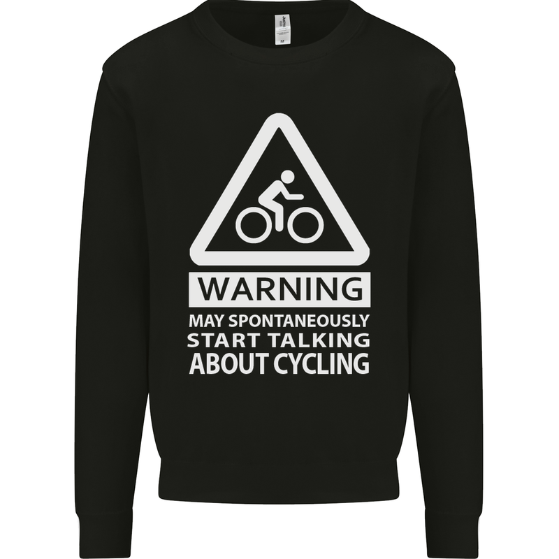 May Start Talking About Cycling Cyclist Mens Sweatshirt Jumper Black