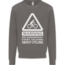 May Start Talking About Cycling Cyclist Mens Sweatshirt Jumper Charcoal