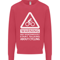 May Start Talking About Cycling Cyclist Mens Sweatshirt Jumper Heliconia