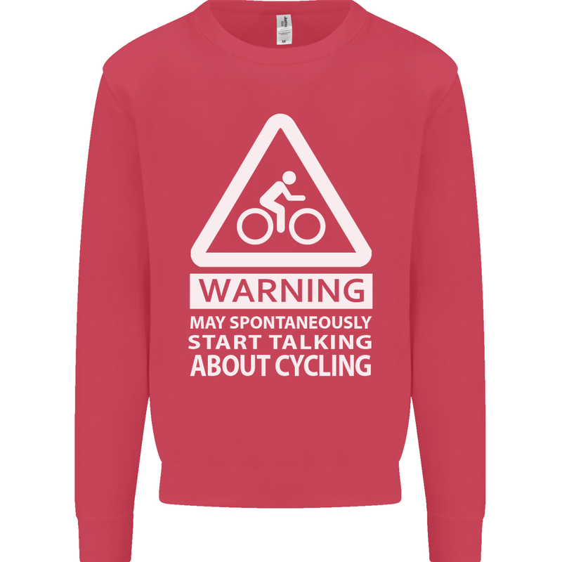 May Start Talking About Cycling Cyclist Mens Sweatshirt Jumper Heliconia