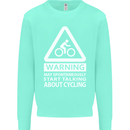 May Start Talking About Cycling Cyclist Mens Sweatshirt Jumper Peppermint