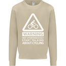 May Start Talking About Cycling Cyclist Mens Sweatshirt Jumper Sand