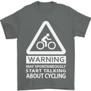 May Start Talking About Cycling Cyclist Mens T-Shirt Cotton Gildan Charcoal