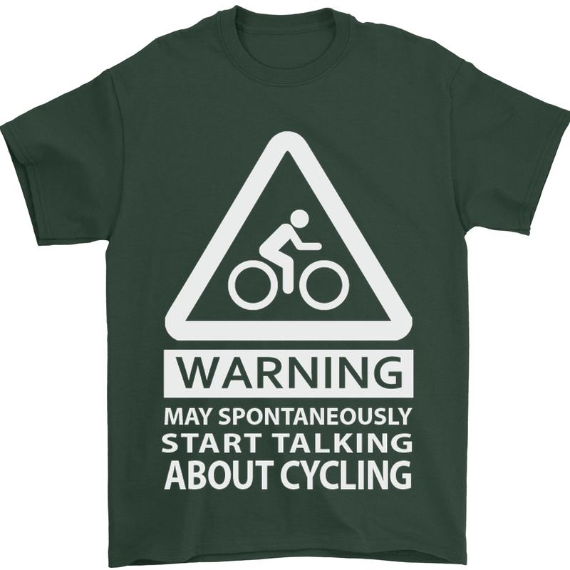 May Start Talking About Cycling Cyclist Mens T-Shirt Cotton Gildan Forest Green