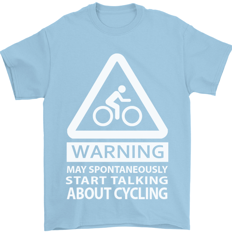 May Start Talking About Cycling Cyclist Mens T-Shirt Cotton Gildan Light Blue