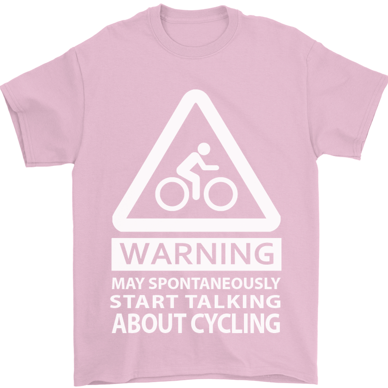 May Start Talking About Cycling Cyclist Mens T-Shirt Cotton Gildan Light Pink