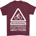 May Start Talking About Cycling Cyclist Mens T-Shirt Cotton Gildan Maroon