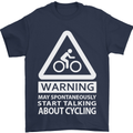 May Start Talking About Cycling Cyclist Mens T-Shirt Cotton Gildan Navy Blue