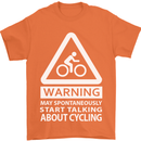 May Start Talking About Cycling Cyclist Mens T-Shirt Cotton Gildan Orange