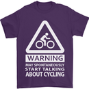 May Start Talking About Cycling Cyclist Mens T-Shirt Cotton Gildan Purple