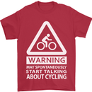 May Start Talking About Cycling Cyclist Mens T-Shirt Cotton Gildan Red