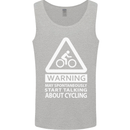 May Start Talking About Cycling Cyclist Mens Vest Tank Top Sports Grey