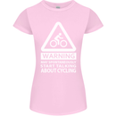 May Start Talking About Cycling Cyclist Womens Petite Cut T-Shirt Light Pink