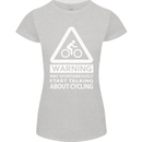 May Start Talking About Cycling Cyclist Womens Petite Cut T-Shirt Sports Grey
