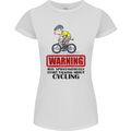 May Start Talking About Cycling Cyclist Womens Petite Cut T-Shirt White