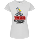 May Start Talking About Cycling Cyclist Womens Petite Cut T-Shirt White