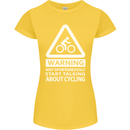 May Start Talking About Cycling Cyclist Womens Petite Cut T-Shirt Yellow