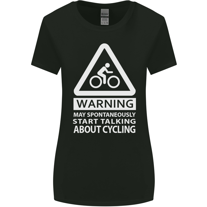 May Start Talking About Cycling Cyclist Womens Wider Cut T-Shirt Black