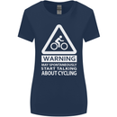 May Start Talking About Cycling Cyclist Womens Wider Cut T-Shirt Navy Blue