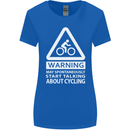 May Start Talking About Cycling Cyclist Womens Wider Cut T-Shirt Royal Blue
