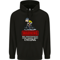 May Start Talking About Cycling Funny Childrens Kids Hoodie Black