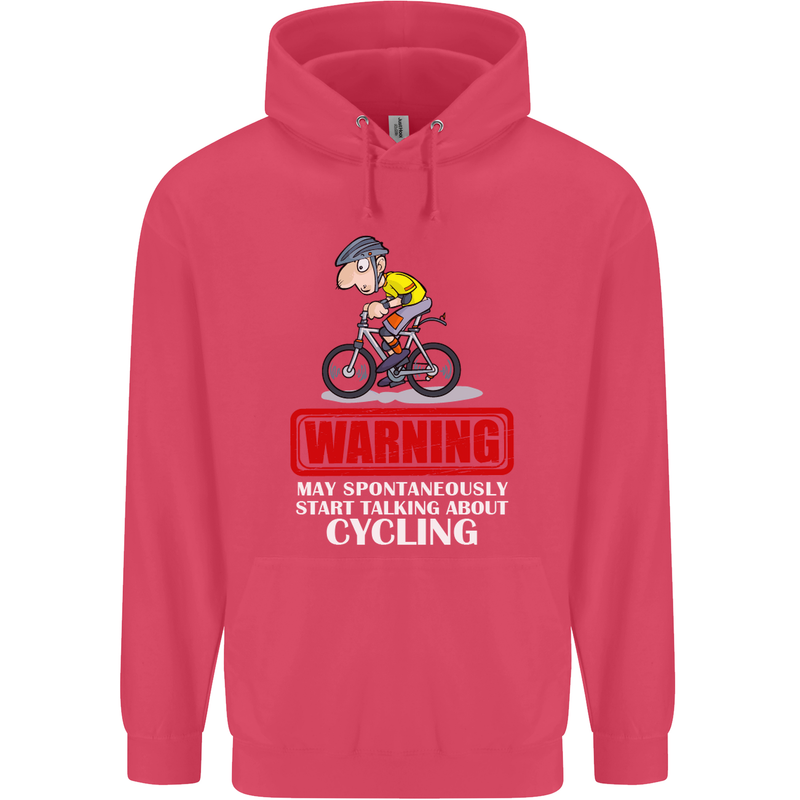 May Start Talking About Cycling Funny Childrens Kids Hoodie Heliconia