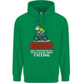 May Start Talking About Cycling Funny Childrens Kids Hoodie Irish Green