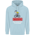 May Start Talking About Cycling Funny Childrens Kids Hoodie Light Blue