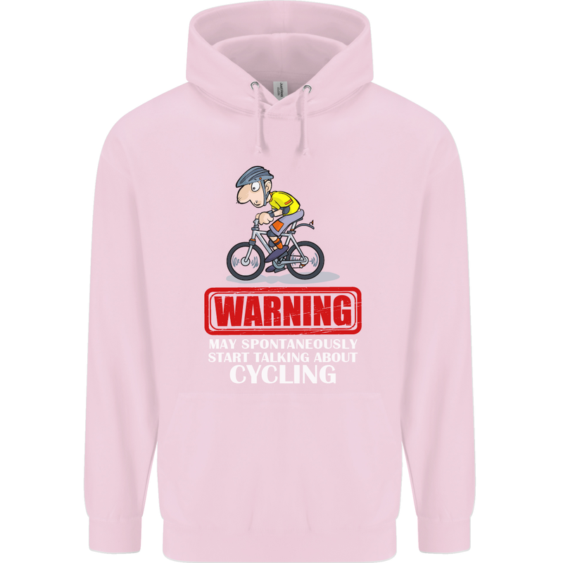 May Start Talking About Cycling Funny Childrens Kids Hoodie Light Pink
