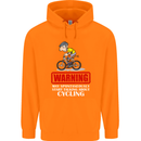 May Start Talking About Cycling Funny Childrens Kids Hoodie Orange