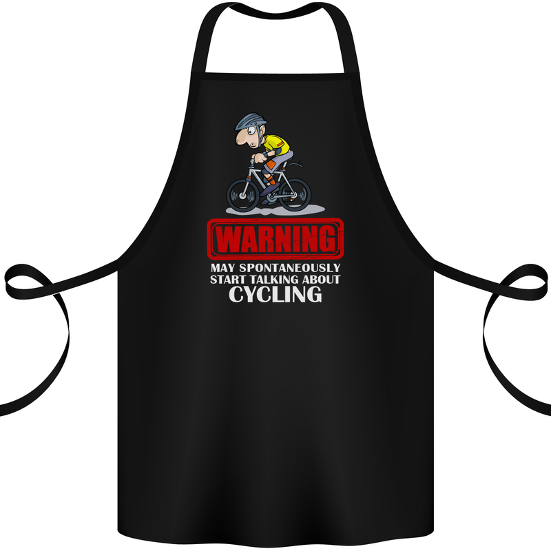 May Start Talking About Cycling Funny Cotton Apron 100% Organic Black