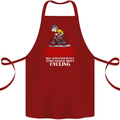 May Start Talking About Cycling Funny Cotton Apron 100% Organic Maroon