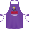 May Start Talking About Cycling Funny Cotton Apron 100% Organic Purple