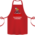 May Start Talking About Cycling Funny Cotton Apron 100% Organic Red