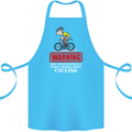 May Start Talking About Cycling Funny Cotton Apron 100% Organic Turquoise