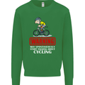 May Start Talking About Cycling Funny Kids Sweatshirt Jumper Irish Green