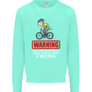 May Start Talking About Cycling Funny Kids Sweatshirt Jumper Peppermint